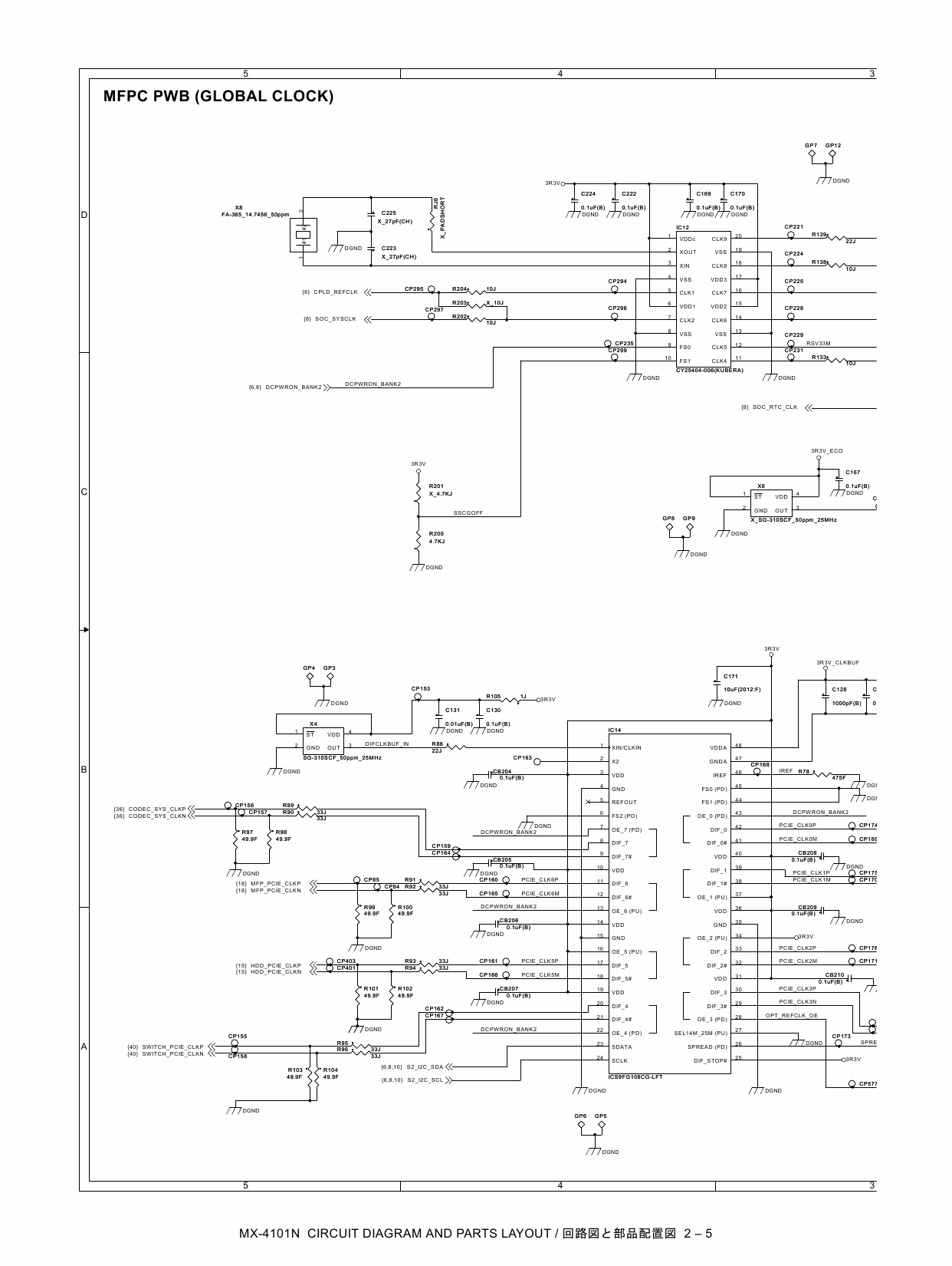 SHARP MX 3600 4100 4101 5000 5001 N-FN Circuit Diagrams-3